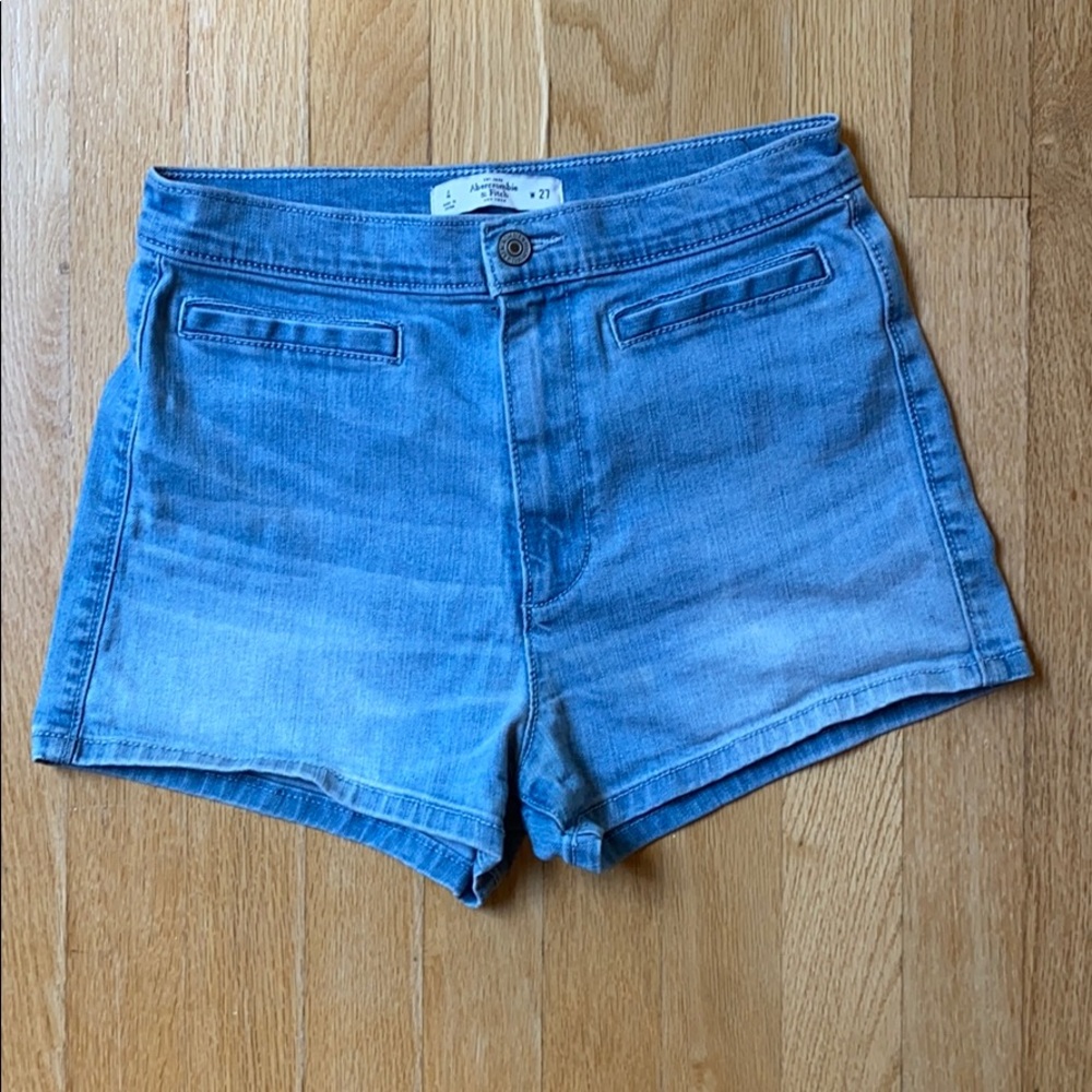 Denim high waisted shorts